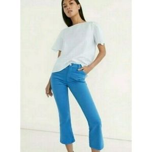 NWT Massimo Ditti Blue Cropped Jeans Size 4